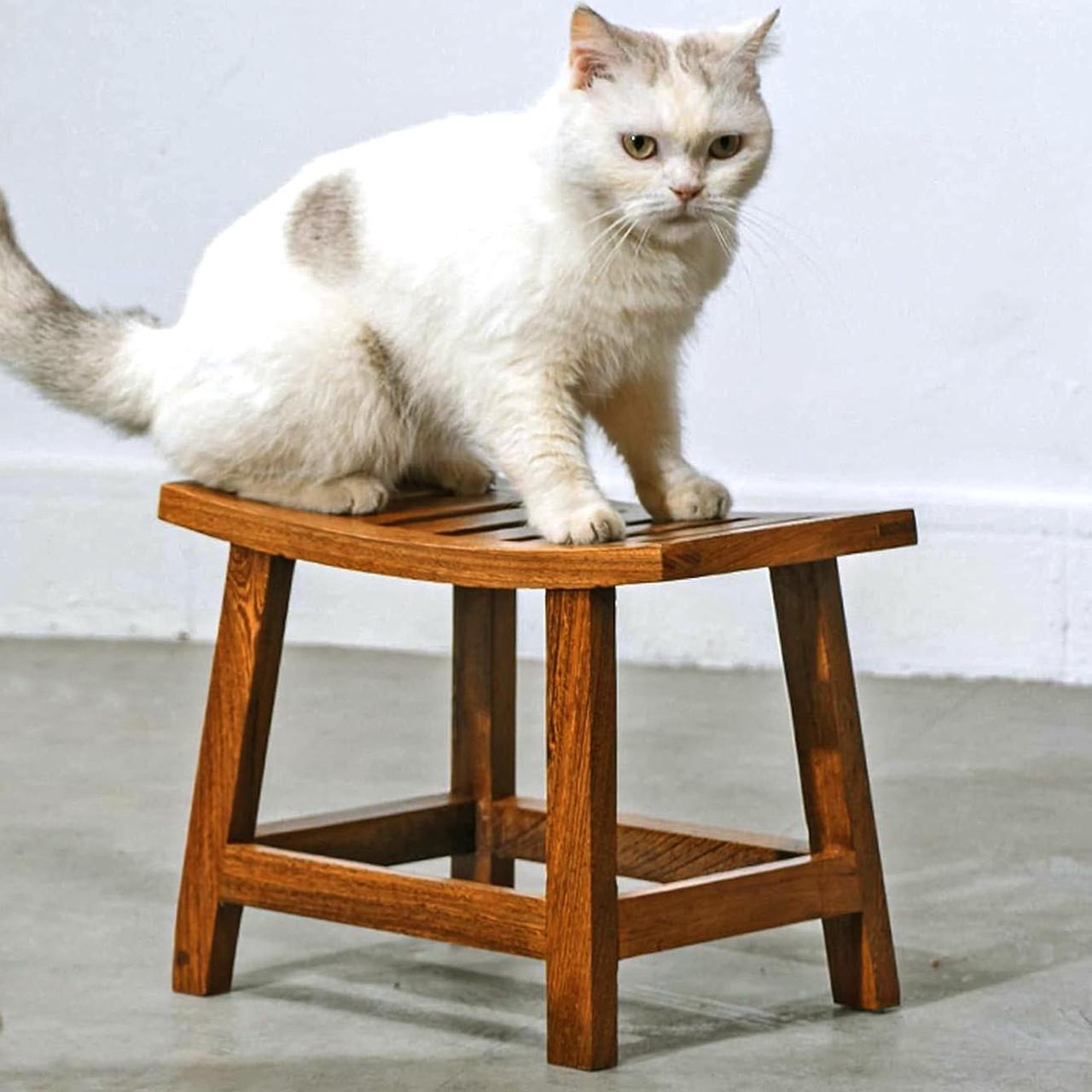 Табурет для ванной из дерева Соролид Охра (ТВН-006504)