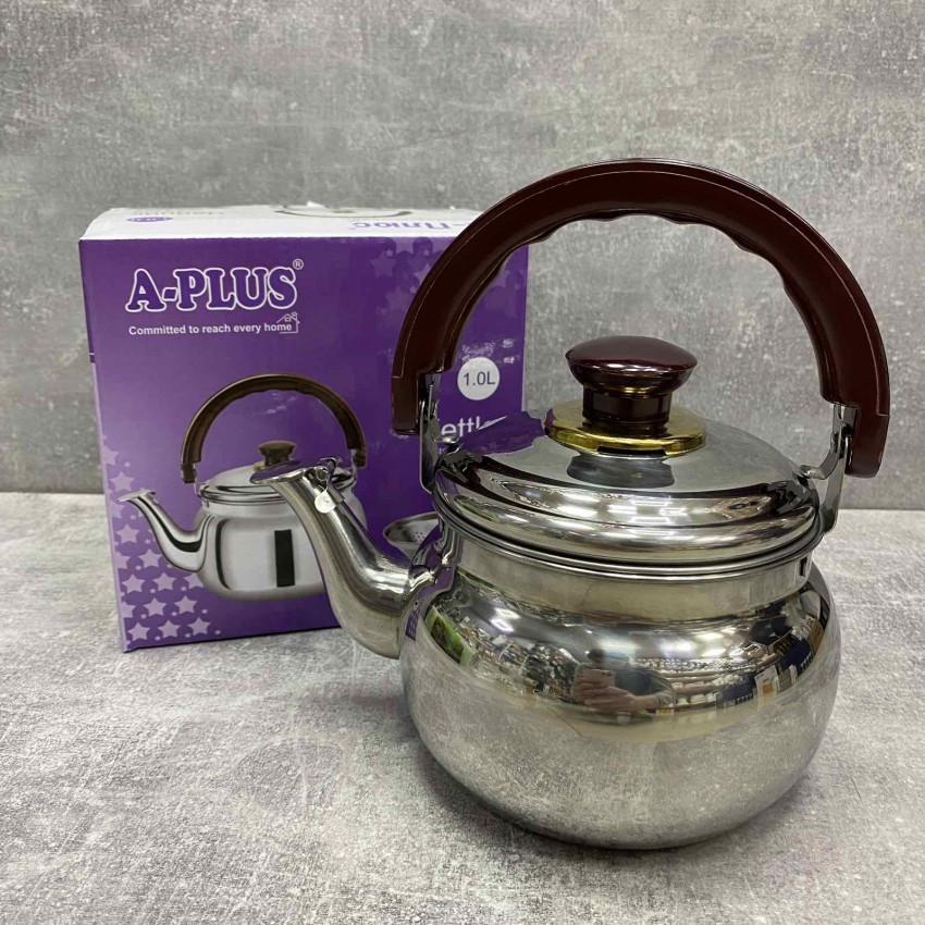 Чайник A-PLUS 9027 из нержавеющей стали со свистком 1 л (1859794875)