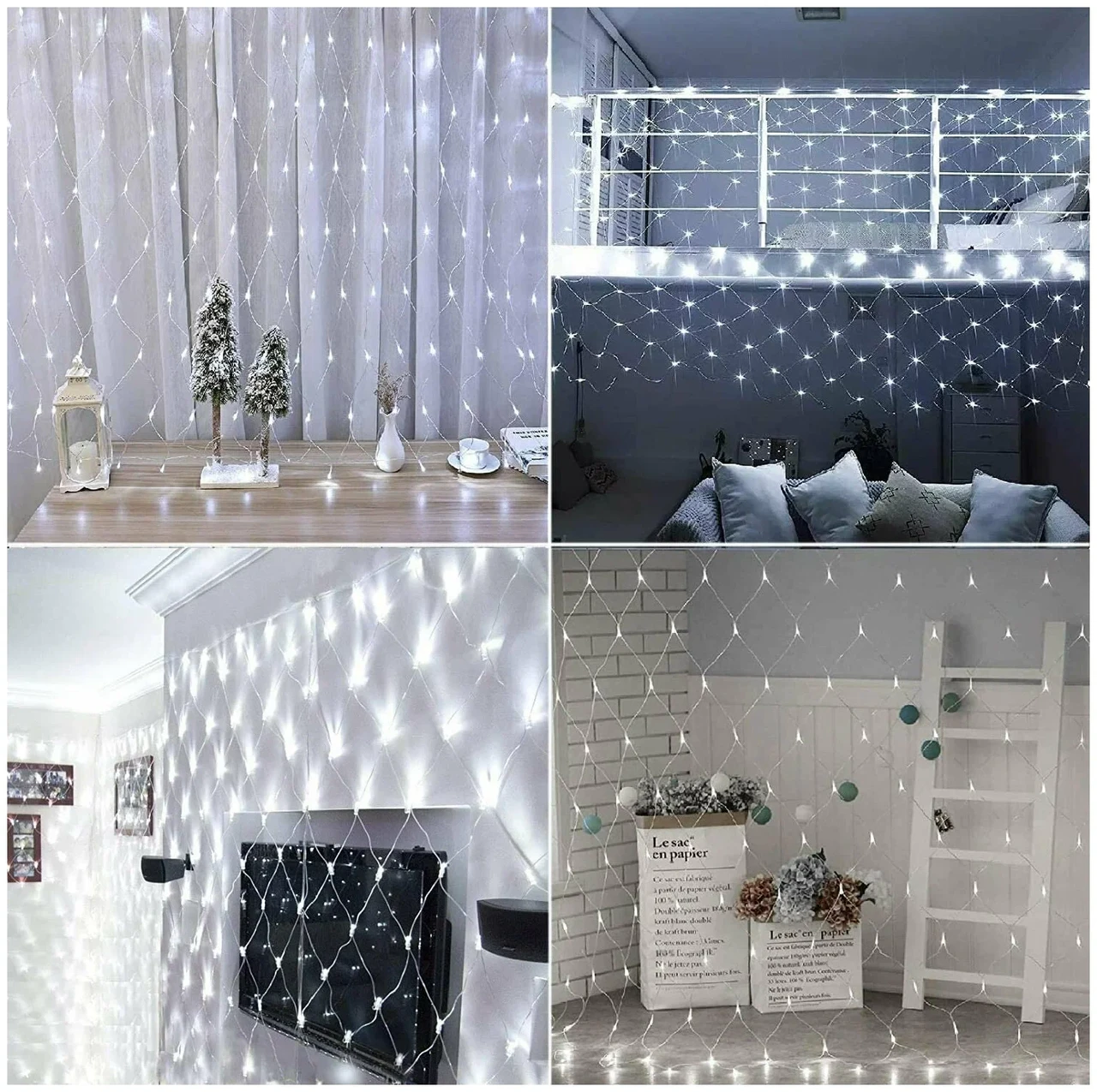 Гірлянда-сітка UKC на вікно 1,5x1,5 м 120 LED Холодний Білий (2035403291) - фото 4 Гірлянда-сітка UKC на вікно 1,5x1,5 м 120 LED Холодний Білий (2035403291) - фото 4