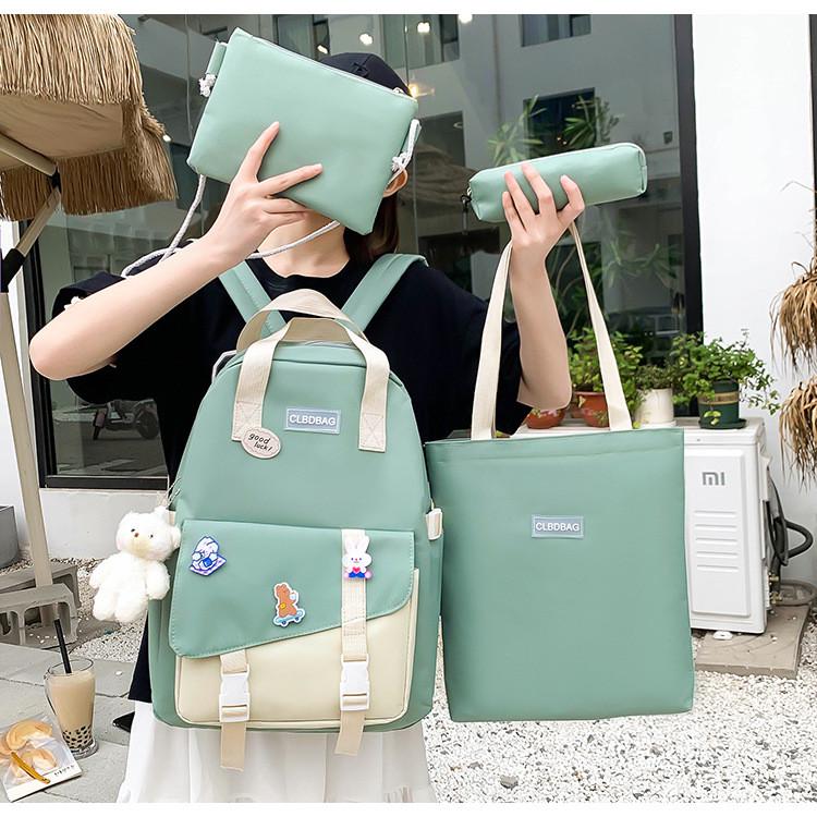 Шкільний рюкзак унісекс 4в1 Зелений (CL-9492-2) - фото 3