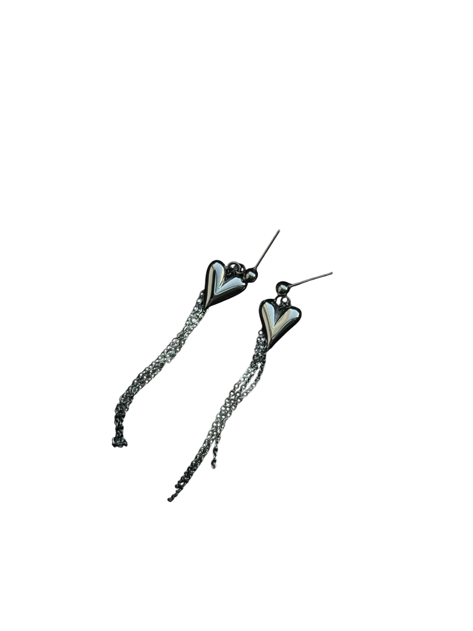 Сережки подовжені з сердечками