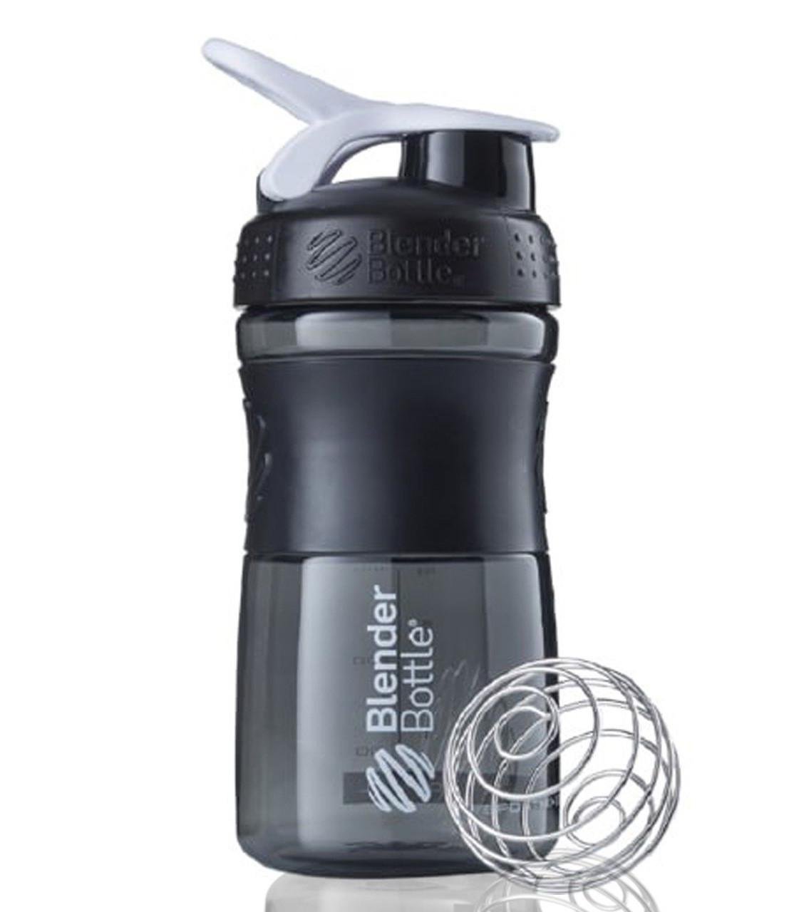 Шейкер спортивный Blender Bottle SportMixer 20 oz 590 ml Black/White - фото 2