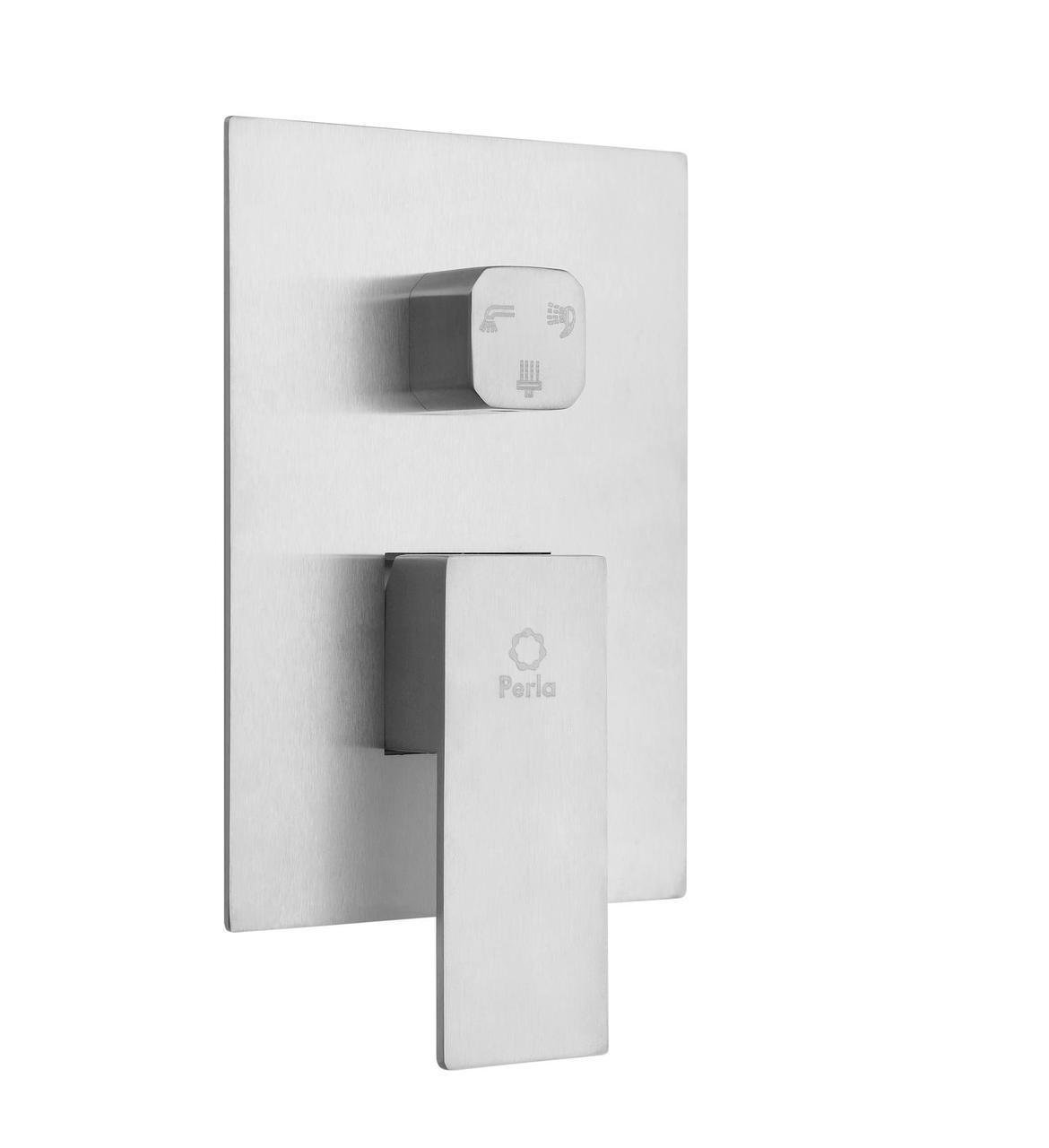 Змішувач для душу Perla SMART PSS7704 вбудований квадрат/3 режима Сатин/Нержавіюча сталь (2529486200) - фото 2