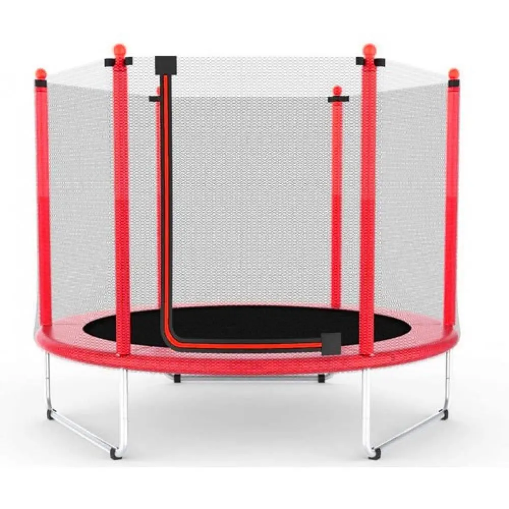 Батут дитячий Atleto KRB10 із захисною сіткою на металевих опорах 160 см Червоний (132-76-42400218) - фото 4