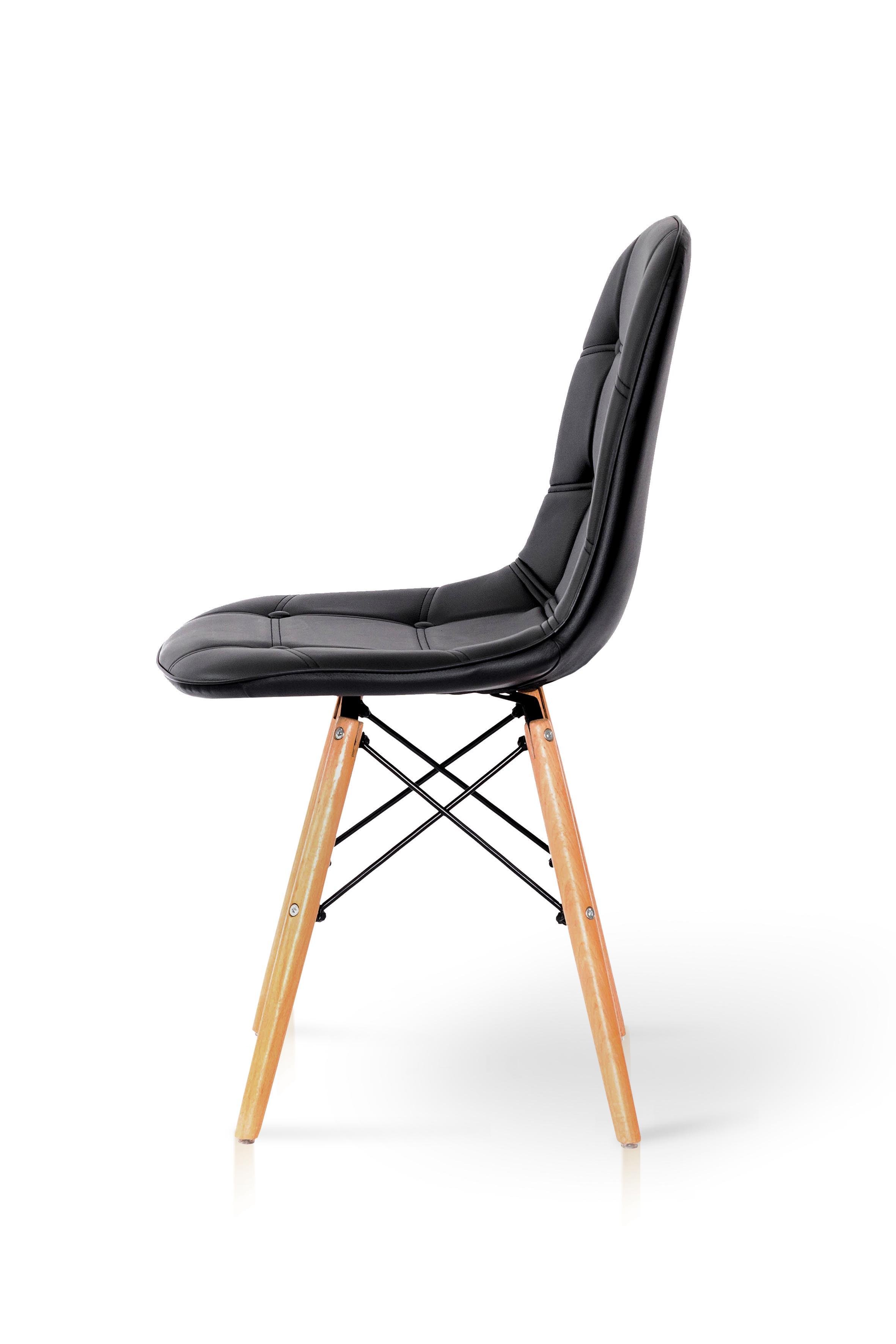 Стілець для кухні та вітальні Джастін Justin шкірзам 460х840х500 мм Чорний (GAА0050651) - фото 3 Стілець для кухні та вітальні Джастін Justin шкірзам 460х840х500 мм Чорний (GAА0050651) - фото 3