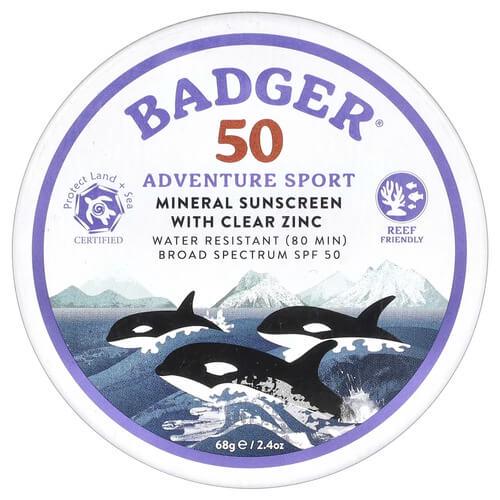 Солнцезащитное средство Badger Mineral Sunscreen with Clear Zinc SPF 50 68 г (WSB-47150)