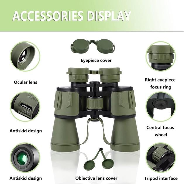 Бинокль 10x50 для охоты и наблюдений с чехлом (27884452) - фото 2 Бинокль 10x50 для охоты и наблюдений с чехлом (27884452) - фото 2