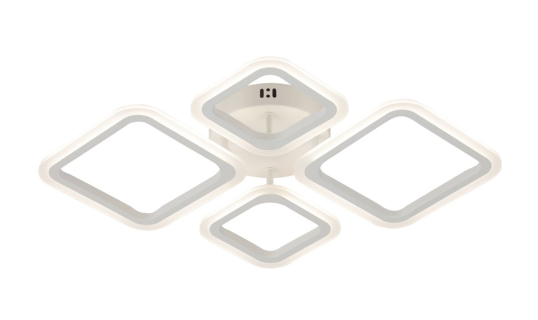 Люстра світлодіодна стельова Valeso 72 Вт з пультом 60 см Білий (33269382)