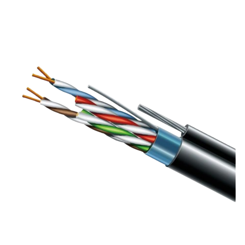 Кабель витая пара наружный с тросом ЗЗКМ Cat.5e F/UTP Медный 4x2x24 AWG nf SM К 500 м Black (72113)