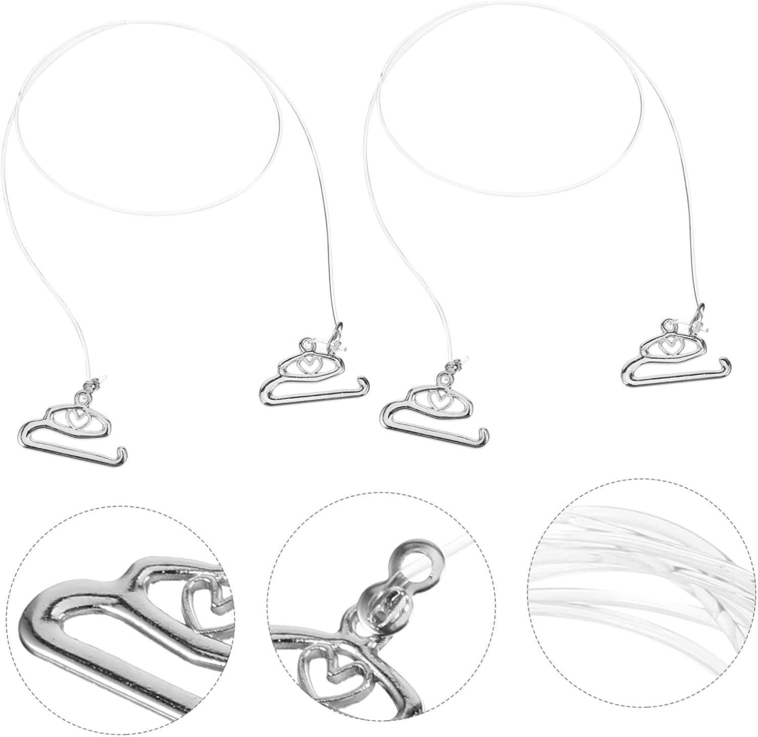 Бретелі для бюстгальтера тонкі силіконові з металевими гачками 1 пар 1 мм Прозорий (3000003773) - фото 2