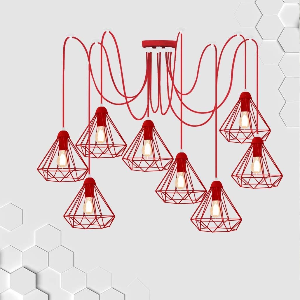 Люстра Levistella Diamond-8 Red - фото 1 Люстра Levistella Diamond-8 Red - фото 1