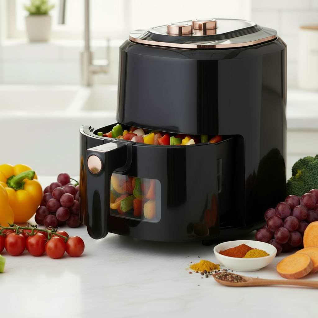 Аерогриль безмасляний з механічним керуванням Zepline з таймером 8 л 4200 Вт