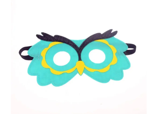 Маска детская Сова из фетра 20x10 см Разноцветный (125400)