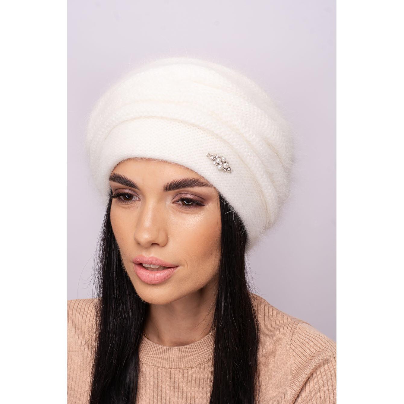 Шапка женская ангоровая двойная Leks Марго one size Белый - фото 1 Шапка женская ангоровая двойная Leks Марго one size Белый - фото 1