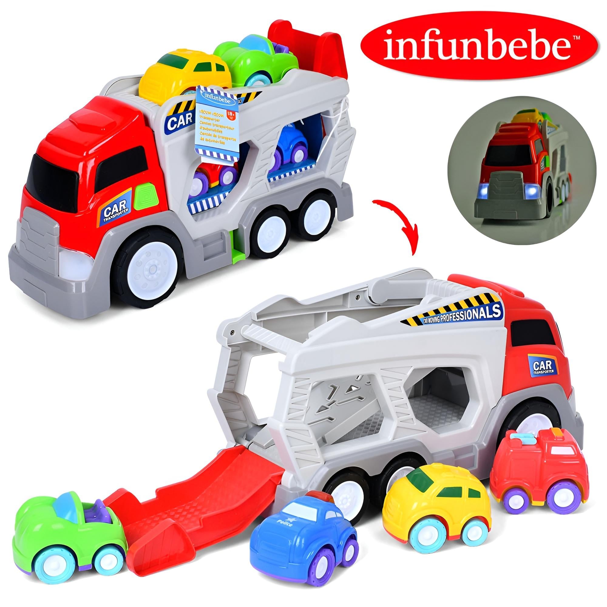 Машинка Трейлер Infunbebe 39,5 см с машинками 4 шт. (LS2888)