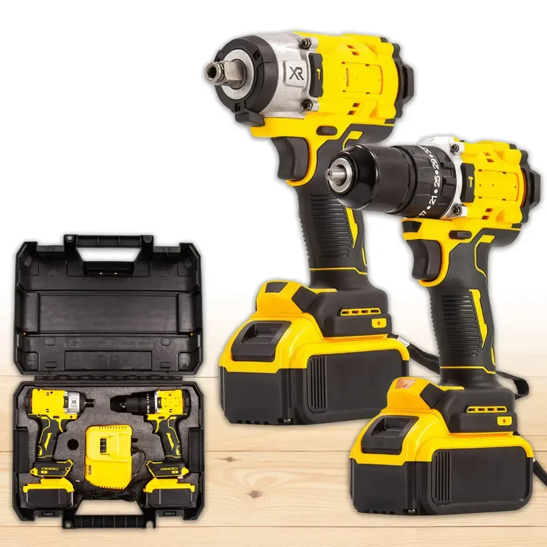 Набор аккумуляторного инструмента в кейсе 2в1 шуруповерт и гайковерт 21V (JamNEW122)