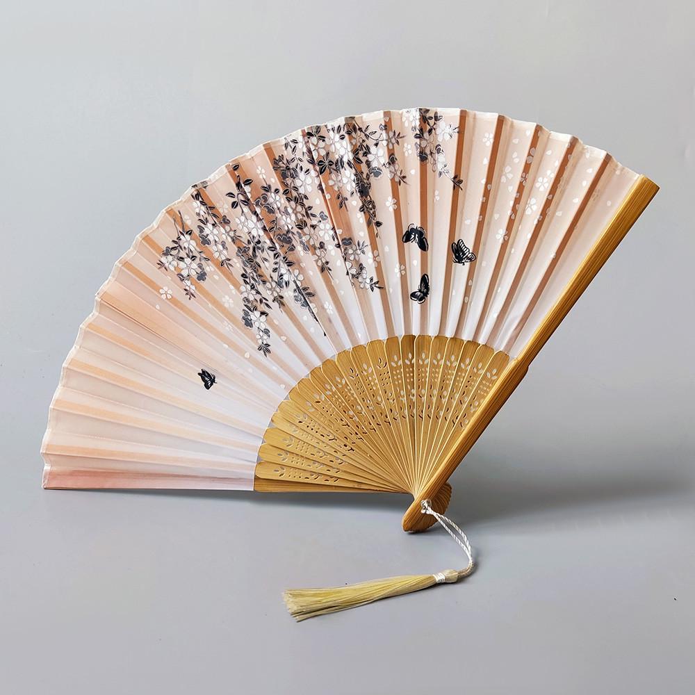 Веер тканевый Белые лепестки