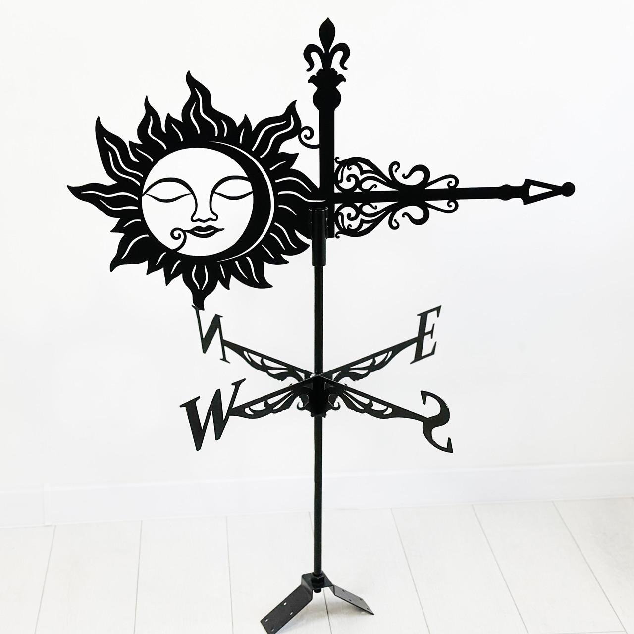 Флюгер на крышу Солнце 100 см Черный (1135478) Флюгер на крышу Солнце 100 см Черный (1135478)