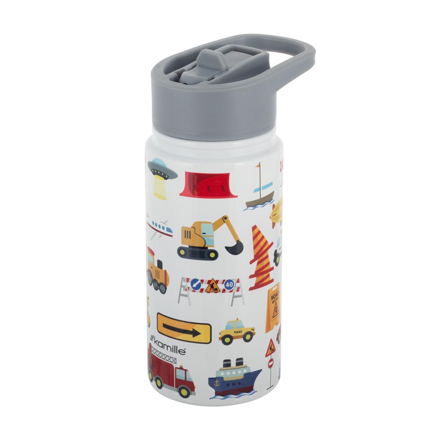 Термопляшка для дітей Kamille з 3D принтом із нержавіючої сталі 480 мл Білий (2162)