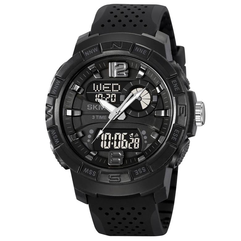 Наручные часы мужские Skmei 2163BK 5 ATM 52 мм Черный (29596487)