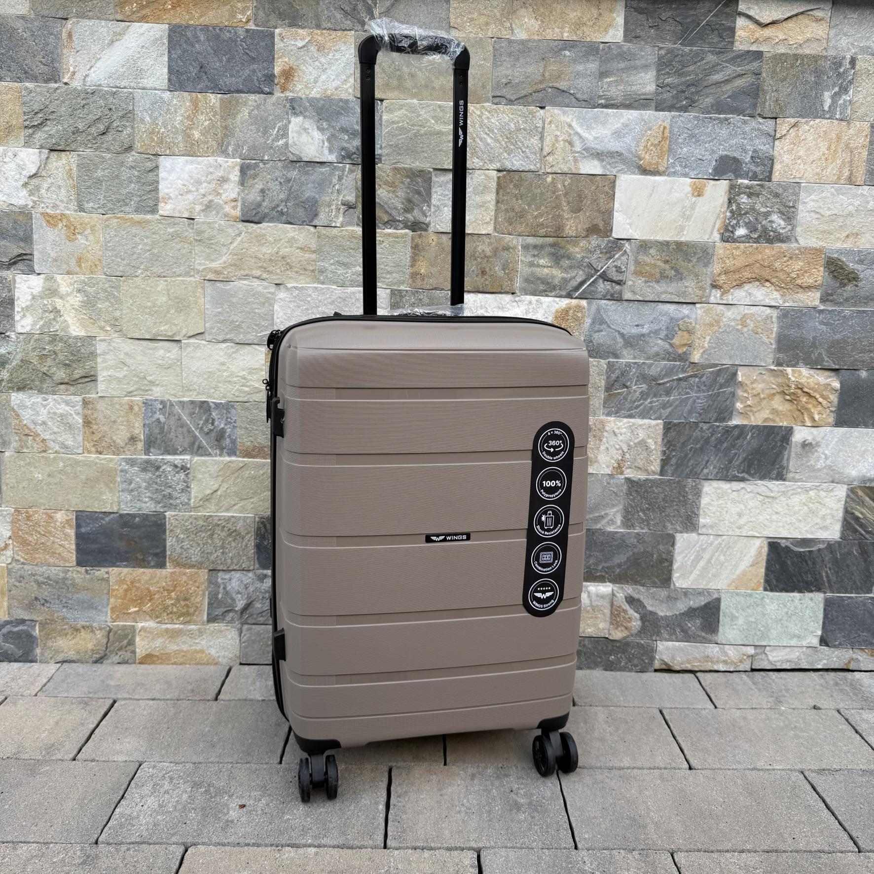 Валіза дорожня з поліпропілену Wings HWF03 M Шампань(30631271) - фото 2