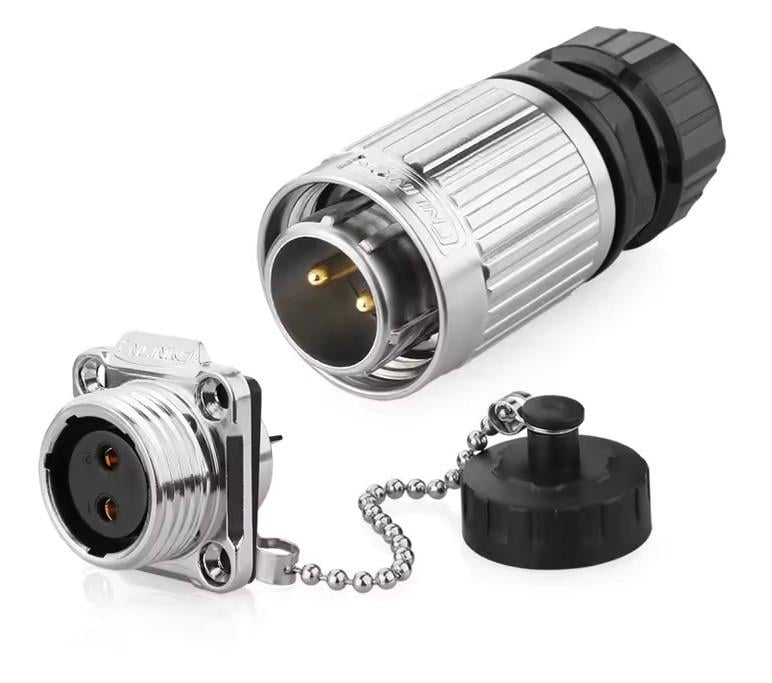 Разъем герметичный CNLINKO 2 pin YW-20-C02PE-03-001 YW-20-J02SX-03-401 IP67 комплект (2667603172)