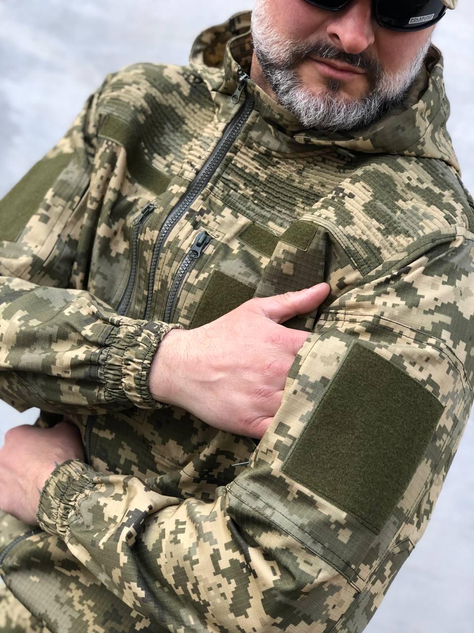 Куртка бомбер Кайман рипстоп р. 48 Пиксель (0586-48) - фото 6 Куртка бомбер Кайман рипстоп р. 48 Пиксель (0586-48) - фото 6