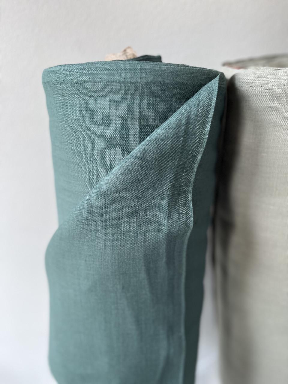 Тканина LINEN PLUS лляна 143 см 547 Зелений - фото 2