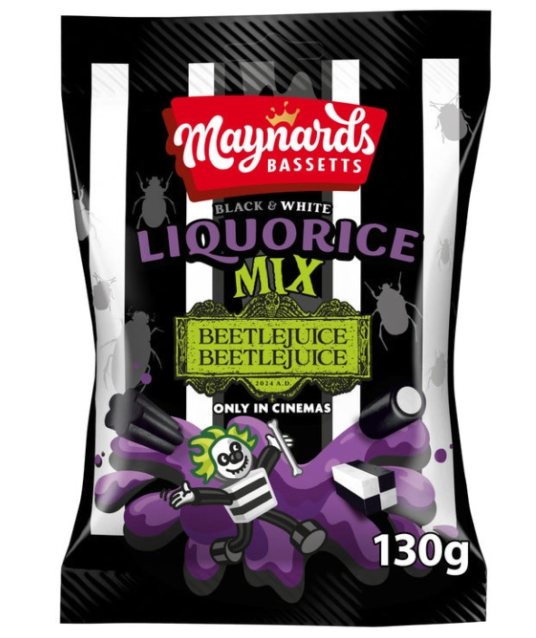 Конфеты лакрические Maynards Bassetts Limited Edition Liquorice Mix Beetlejuice 130 г (2519049511)