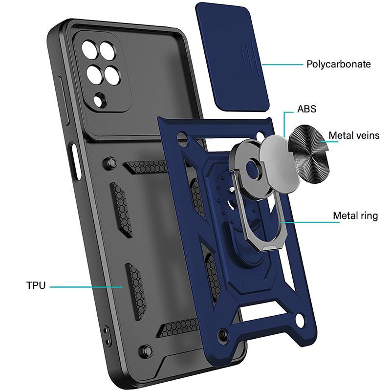 Противоударный чехол Camshield Serge Ring для Samsung Galaxy M33 5G Синий - фото 2