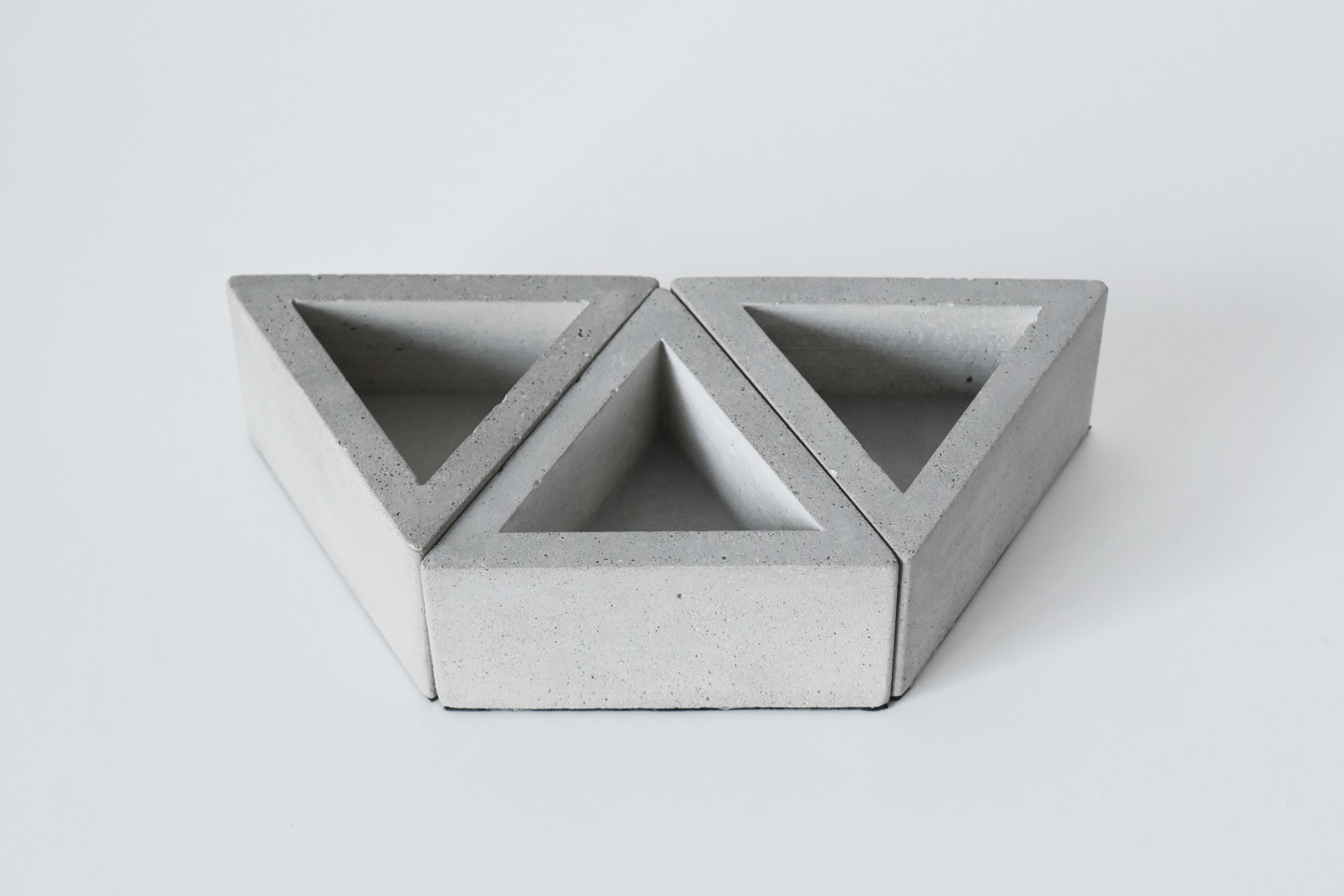 Набор кашпо Delta из бетона 3 шт. Серый (14199647) - фото 2 Набор кашпо Delta из бетона 3 шт. Серый (14199647) - фото 2