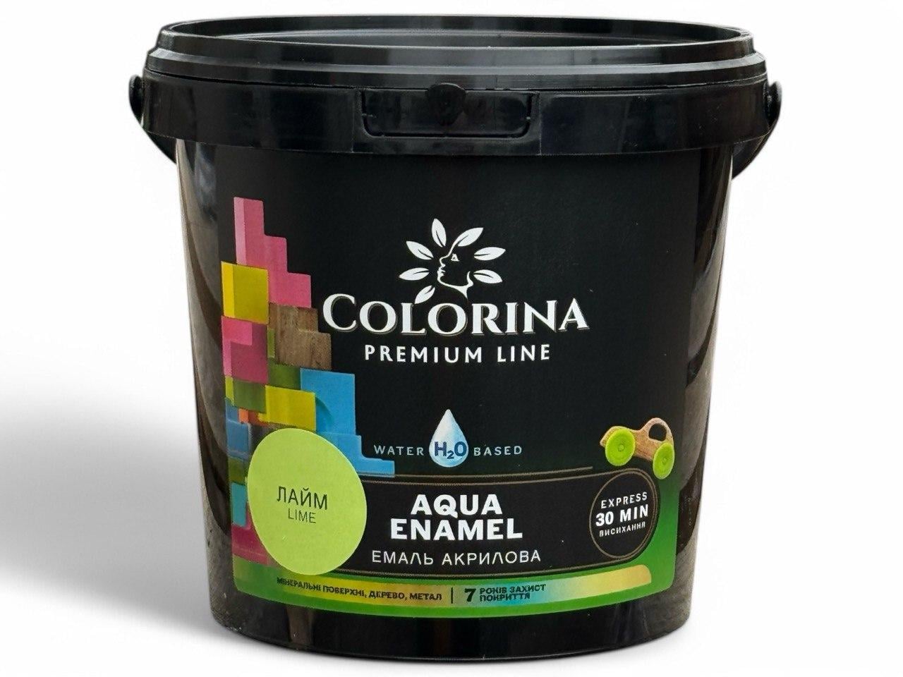 Краска акриловая Colorina Aqua ENAMEL без запаха 2 л Лайм (31641981)