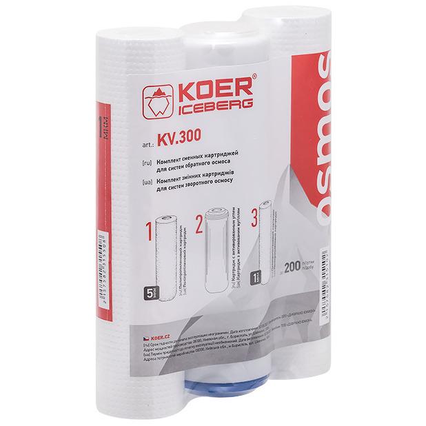 Комплект картриджей KOER ICEBERG KV.300 SlimLine 10" 2,5"х10" 64х254 мм 3 шт. (KR3151)