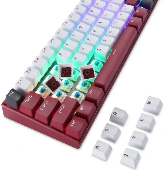 Клавіатура Motospeed BK67 Longhua Red Red (mtbk67rmr) - фото 6 Клавіатура Motospeed BK67 Longhua Red Red (mtbk67rmr) - фото 6