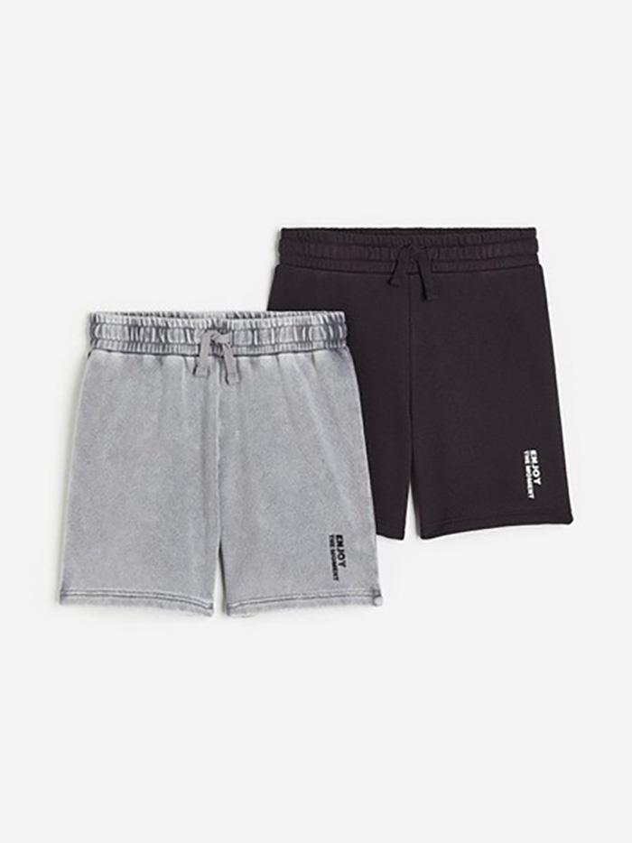 Шорти H&M 2 шт. 134 см Чорний/Сірий (A290911387035)