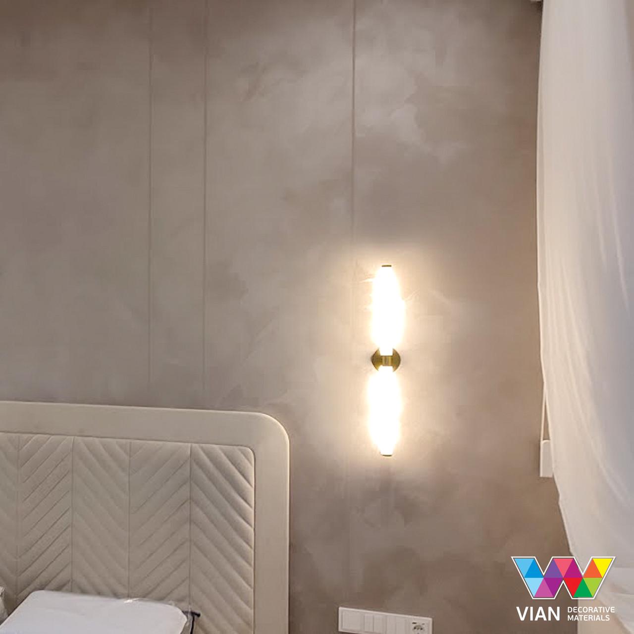 Декоративная фактурная штукатурка с перламутром Vian Велюр матовый 1 кг - фото 3