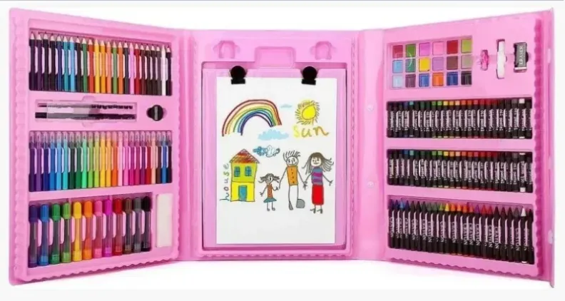 Набор художника 208 пр. в кейсе Розовый (1336287178)