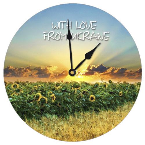 Часы настенные круглые Presentville Подсолнухи 36 см (CHR K UKR002)