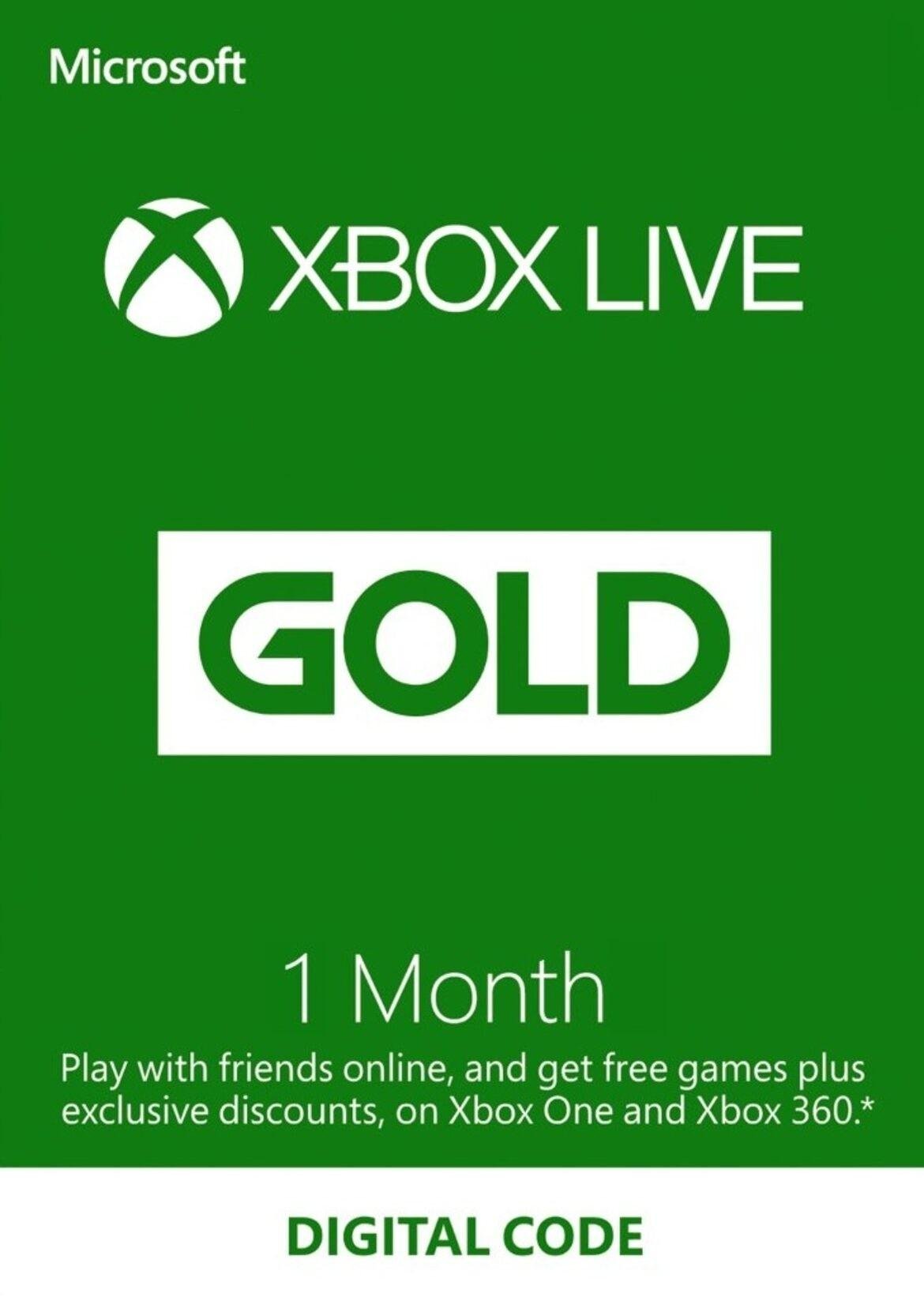 Электронный код-подписка Xbox Live Gold на 1 месяц Xbox 360/One/Series для всех регионов и стран - фото 2