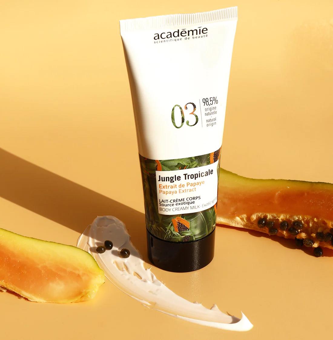 Крем-молочко для зволоження тіла Academie Jungle Tropicale Body Creamy Milk Exotic Sprin 100 мл (AC0109) - фото 5 Крем-молочко для зволоження тіла Academie Jungle Tropicale Body Creamy Milk Exotic Sprin 100 мл (AC0109) - фото 5