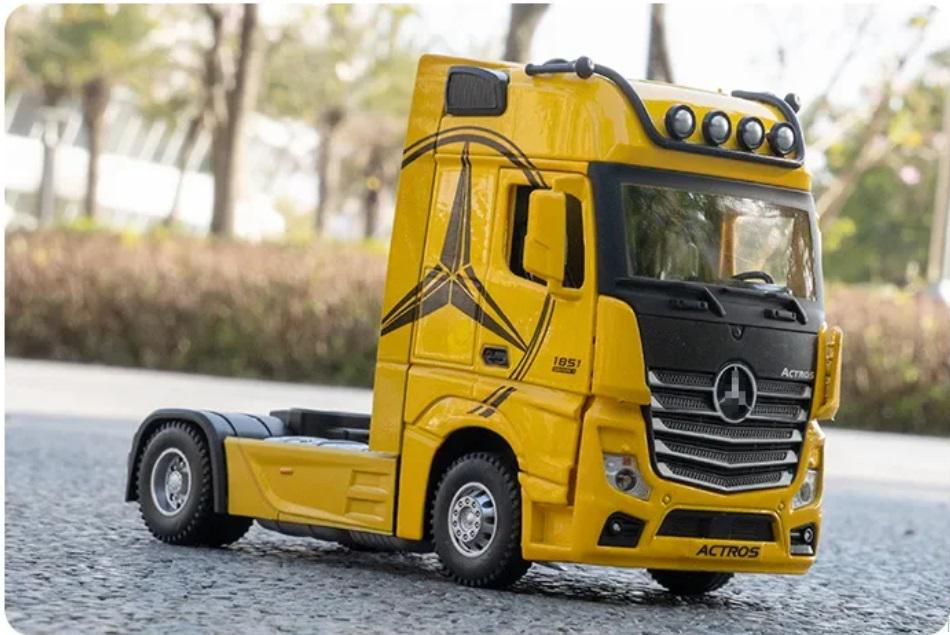 Машинка металева автомобіля Mercedes Benz Actros Жовтий - фото 2