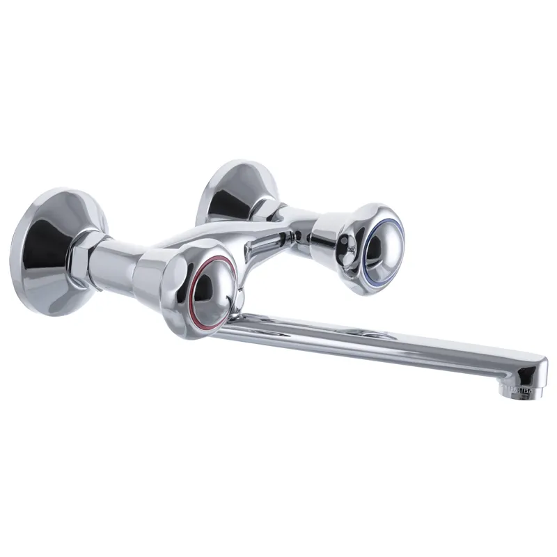 Смеситель для кухни настенный Haiba Mega 361 HB0292 из латуни Стальной