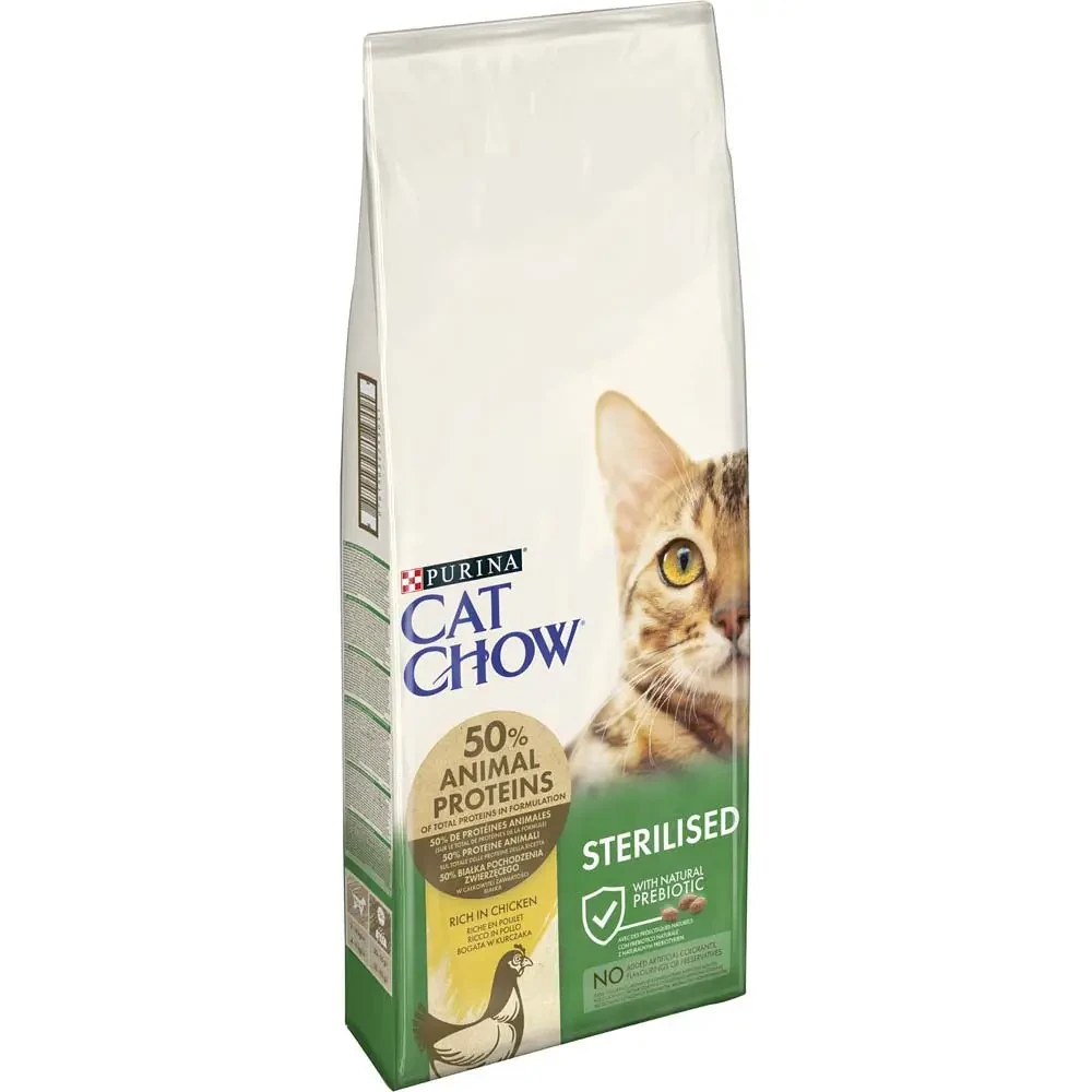 Сухий корм Cat Chow Sterilised для котів після стерилізації з куркою 15 кг (7613032233051)