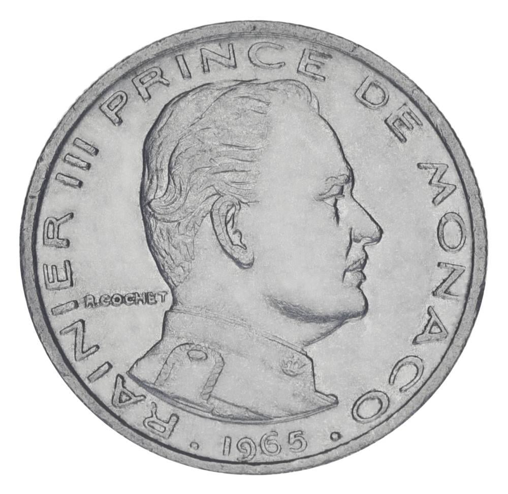 Коллекционная монета Монако 1/2 франка 1965 F-VF (М20445)