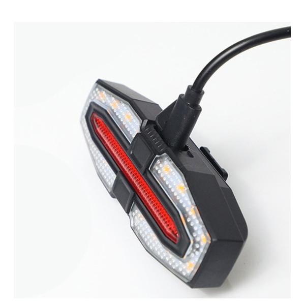 Велофонарь Waterproof LY-5510 Type-C Li-Ion с указанием поворотов Red/Yellow