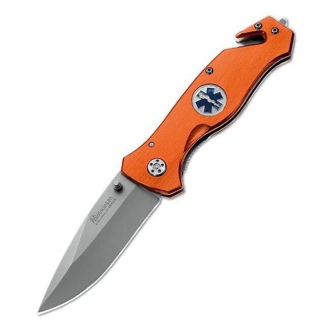 Нож складной спасательный Boker Magnum Medic 440A длина 205 мм меч 85 мм Liner Lock Orange (01MB364) Нож складной спасательный Boker Magnum Medic 440A длина 205 мм меч 85 мм Liner Lock Orange (01MB364)