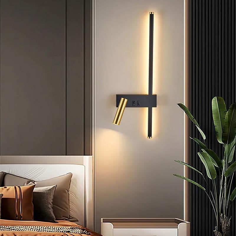 Бра линейное Vogue со спотом справа (WB 10/2 R BK)