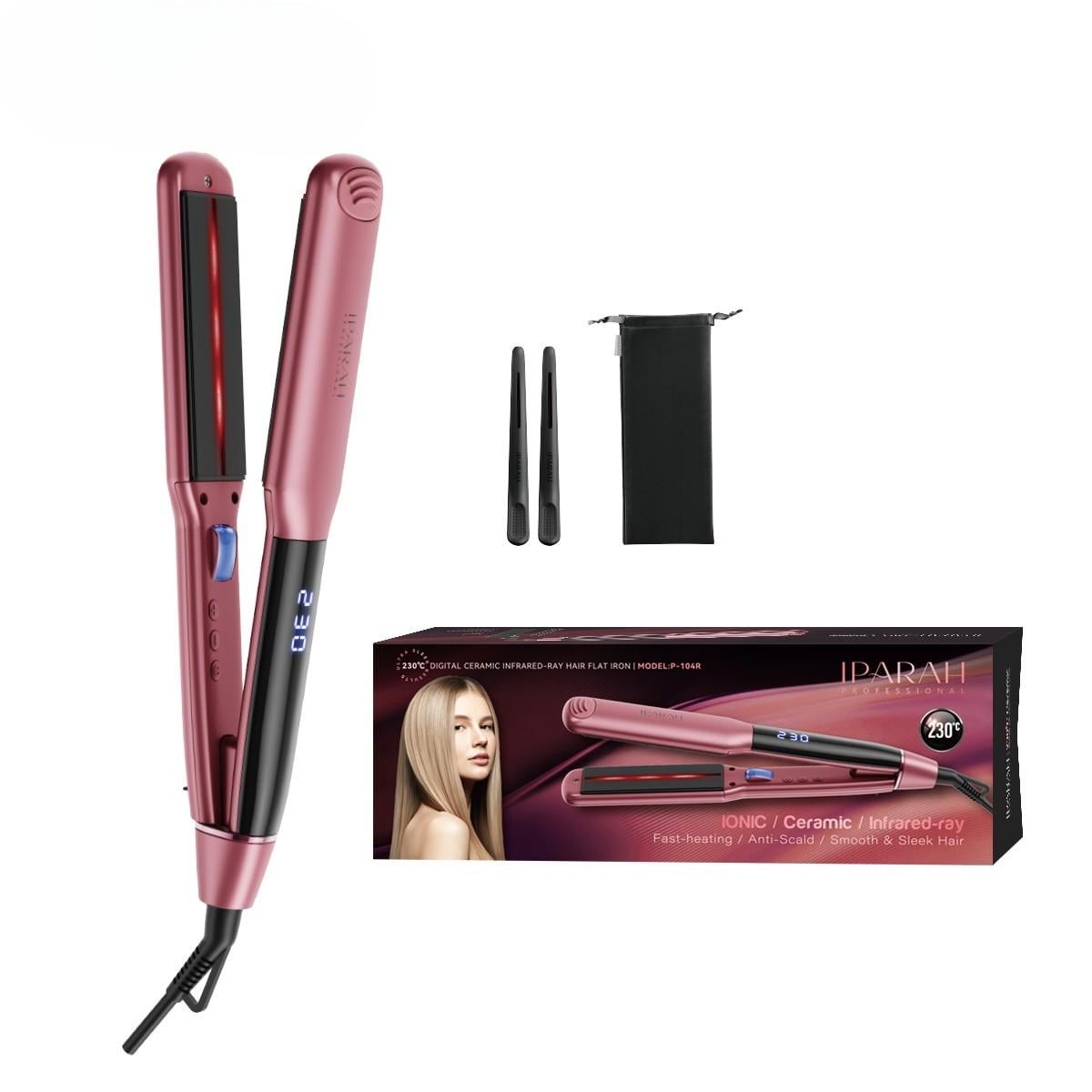 Випрямляч для волосся IPARAH P-104R 100-230°C Pink (32967060)