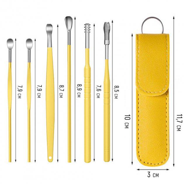 Набір інструментів для чищення вух MASHELE 6 шт. - фото 3