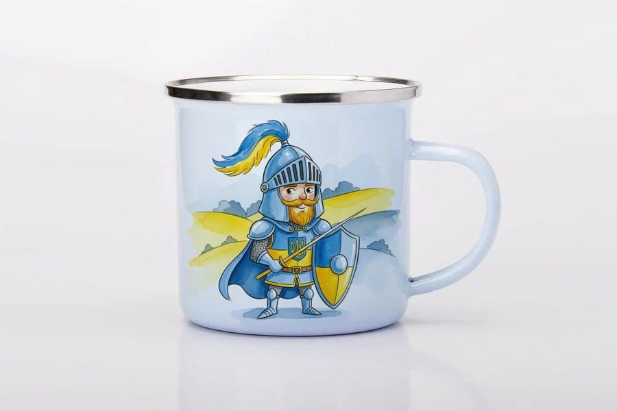 Чашка металлическая эмалированная Рыцарь 330 мл (27883816)